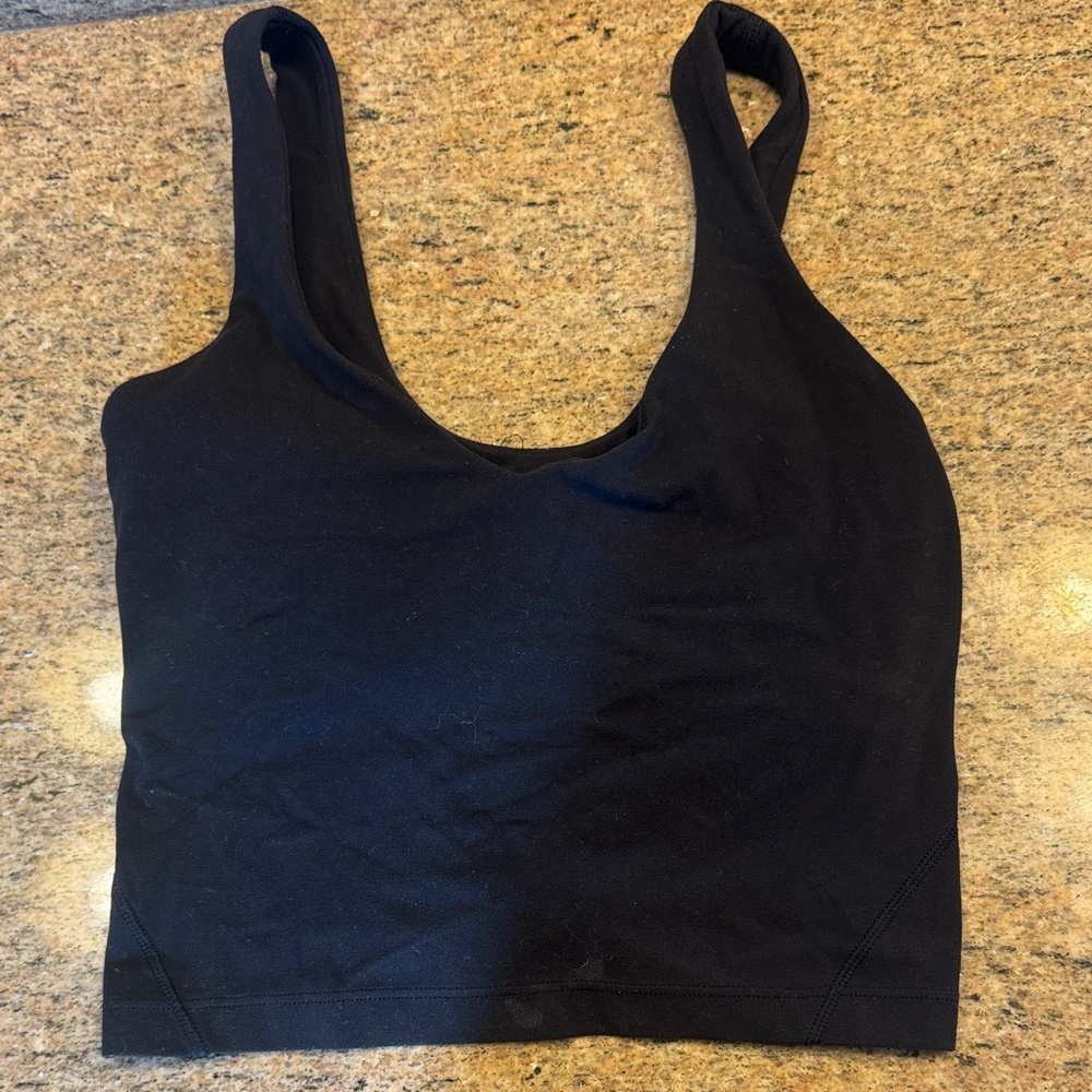 Lululemon Black Sleeveless Crop Top 2